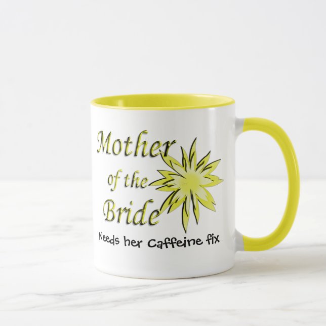 Taza Madre de la novia divertida cafeína Fix (Derecha)