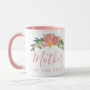 Taza Madre de la novia o Groom Rosa Bouquet rosa
