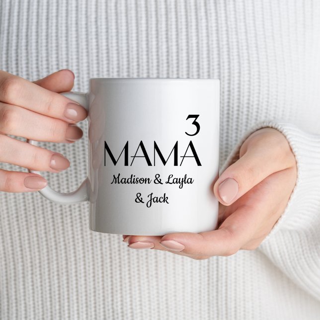 Taza Madre de tres hijos, madre de tres madres de tres  (Subido por el creador)