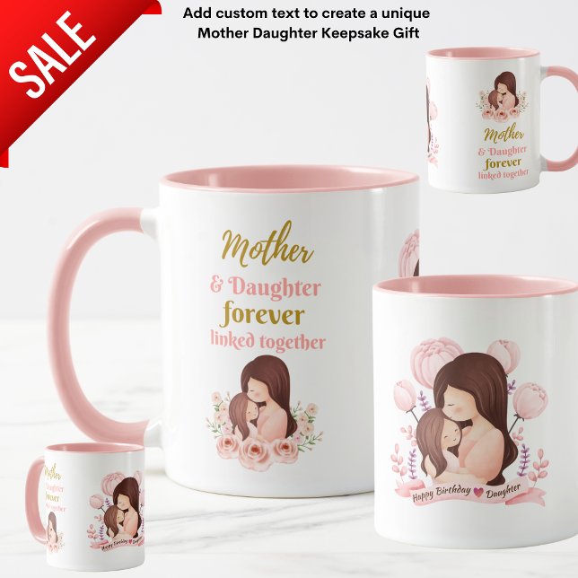 Taza Madre e hija para siempre arte ilustrado (Subido por el creador)