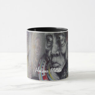 Taza Madre e hijo masái con arte de león impreso/gráfic