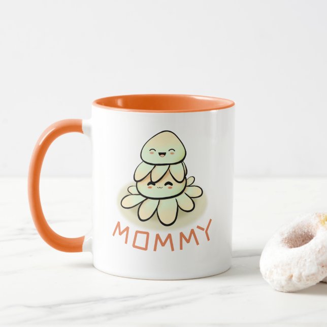 Taza madre e hijo pulpo kawaii (Con donut)