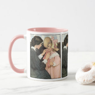 Taza Madre e hijo vintage de Jessie Willcox Smith