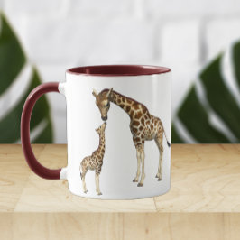 Taza Madre Giraffe y bebé Giraffe