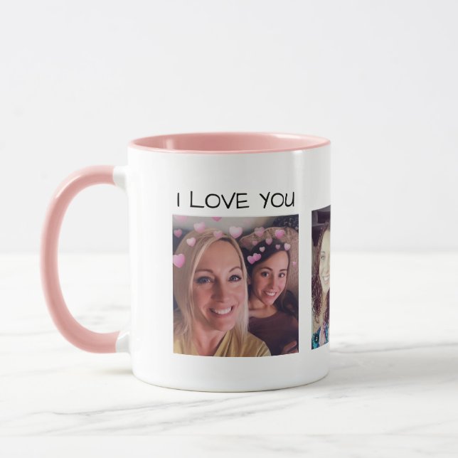 Taza Madre hija Personalizado Collage de fotos Mug (Izquierda)