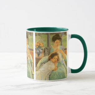 Taza Madre joven masticando por Mary Cassatt, arte vint