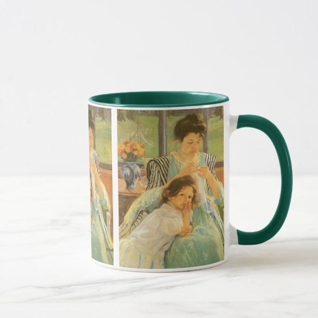 Taza Madre joven masticando por Mary Cassatt, arte vint (Derecha)