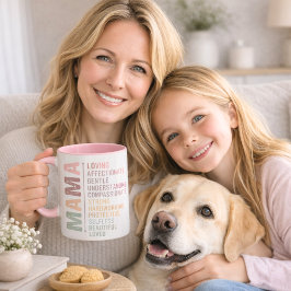 Taza Madre madre palabra arte amor rosa