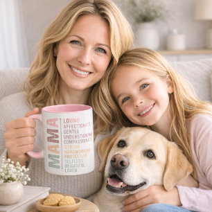 Taza Madre madre palabra arte amor rosa