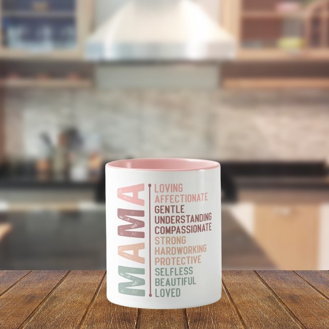Taza Madre madre palabra arte amor rosa (Subido por el creador)