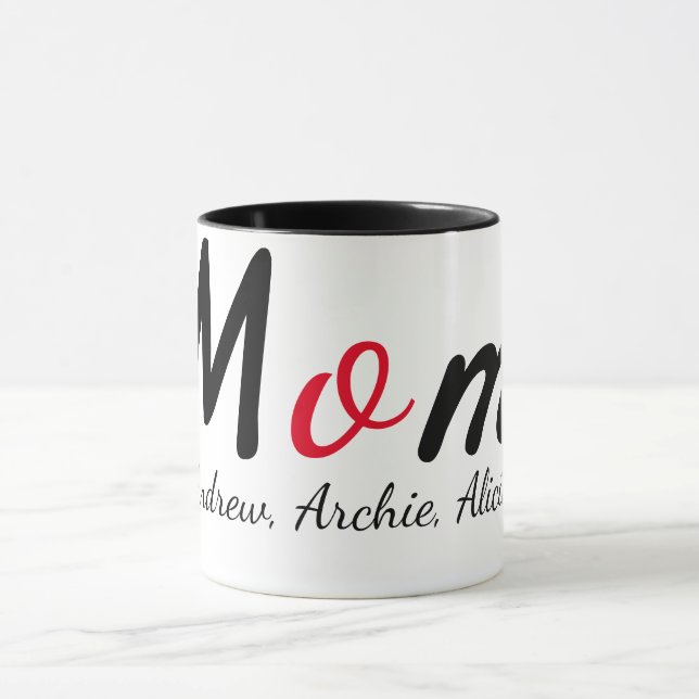 Taza madre mamá mamá niños nombres personalizado person (Centro)