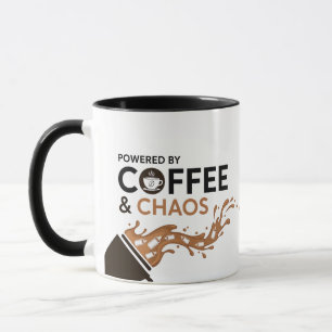 Taza Madre o Padre Divertido con Café y Caos