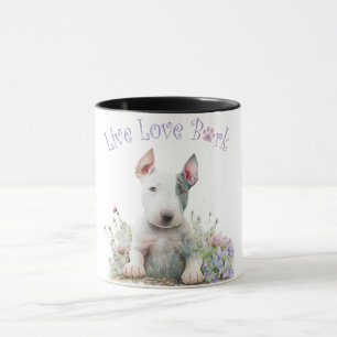 Taza Madre Perro Bull Terrier Floral