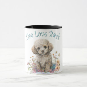 Taza Madre Perro Caniche Floral