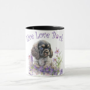 Taza Madre Perro Cocker Spaniel Floral