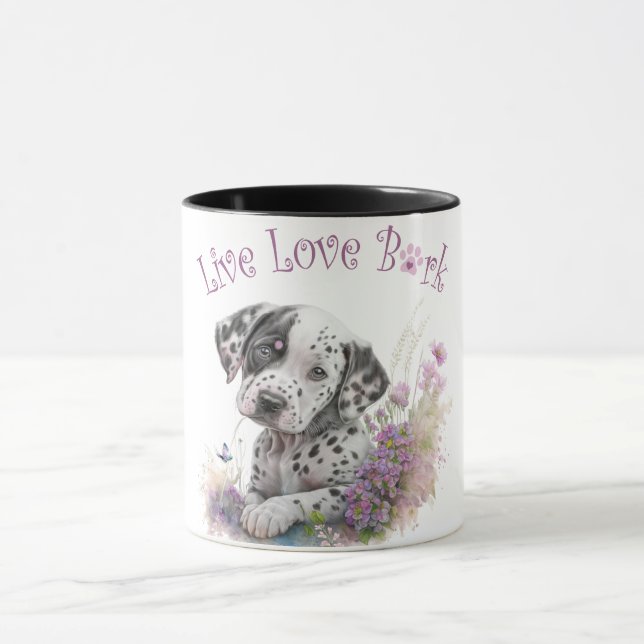 Taza Madre Perro Dálmata Floral (Centro)