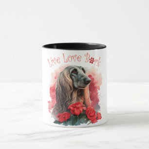 Taza Madre Perro Lebrel Afgano Floral