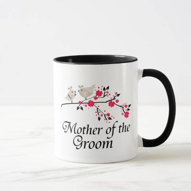 Taza Madre personalizada de los pájaros del novio que (Derecha)