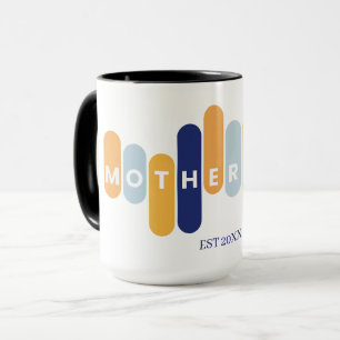 Taza Madre tipografía por primera vez mamá