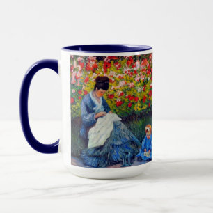 Taza Madre y niño monet en el jardín