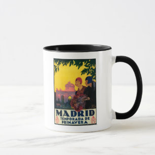 Taza Madrid en poster promocional del viaje de la