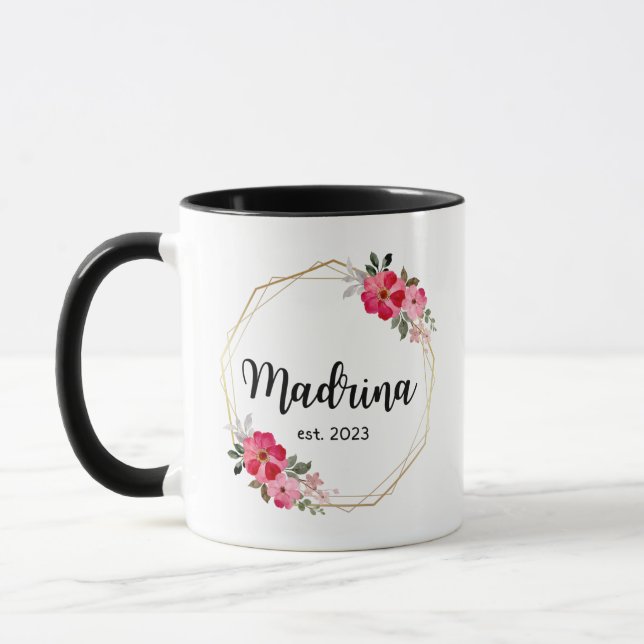 Taza Madrina Coffee Mugs 2023, Quieres Ser Mi Madrina (Izquierda)