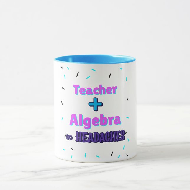 Taza Maestra + Álgebra∞ Enseñanza Math Algebra (Centro)