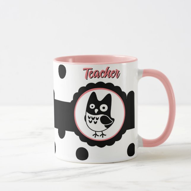 Taza Maestra de búho personalizada Mug (Derecha)