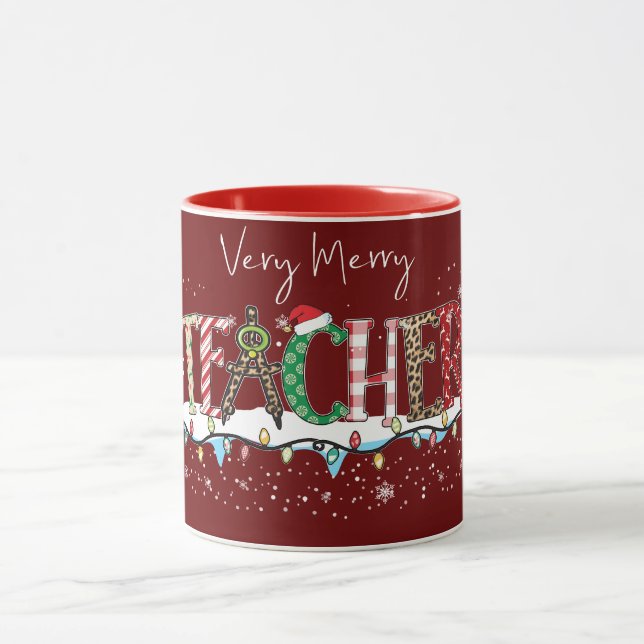 Taza Maestra de Navidad de Feliz (Centro)