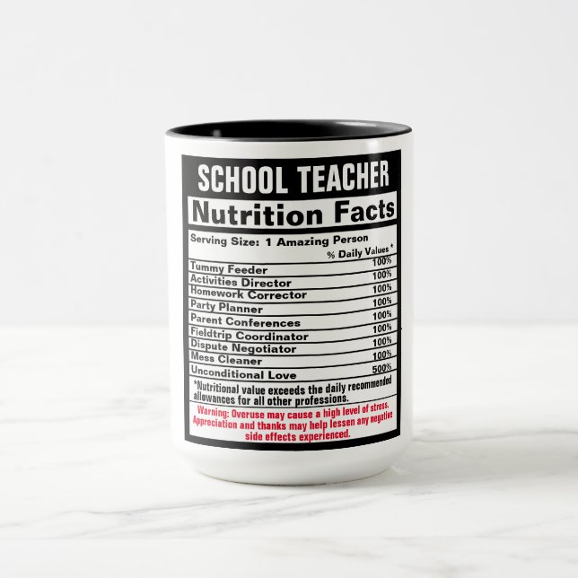 Taza Maestra escolar divertida baraja de regalo (Centro)