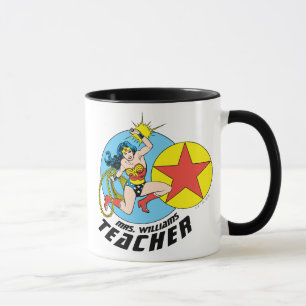 Taza Maestra Estrella Roja Mujer Maravilla