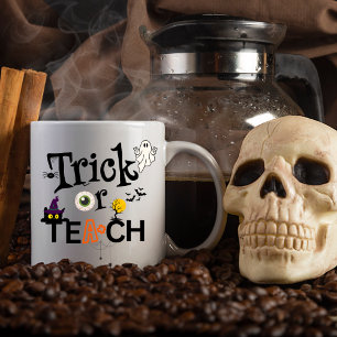 Taza Maestra Halloween Coffee Mugs   Trampa O Enseñanza