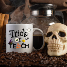 Maestra Halloween Coffee Mugs | Trampa O Enseñanza