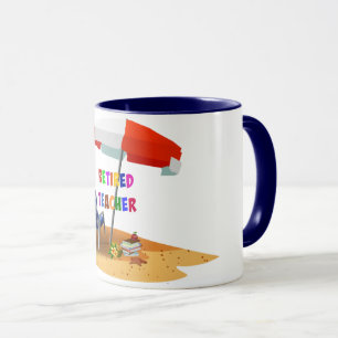 Taza Maestra Jubilada, Escena De Playa,