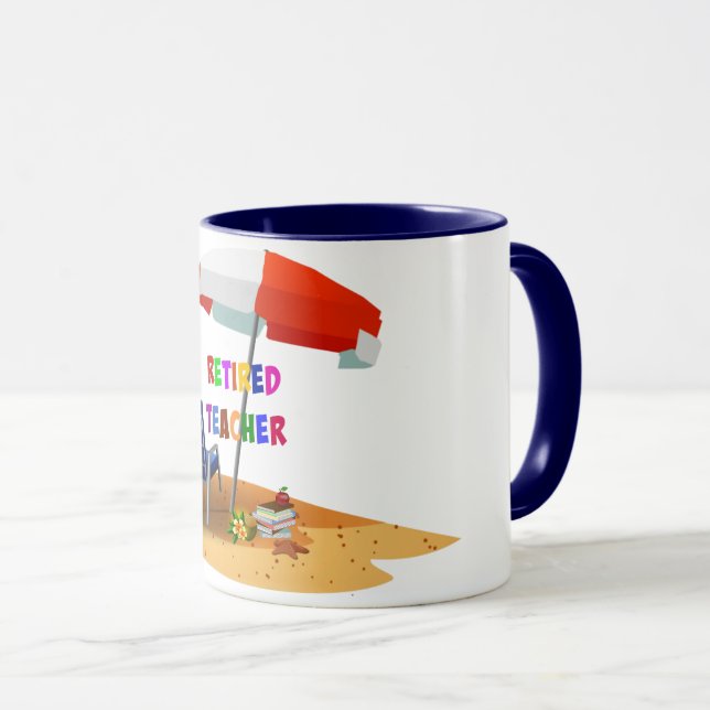 Taza Maestra Jubilada, Escena De Playa, (Anverso derecho)