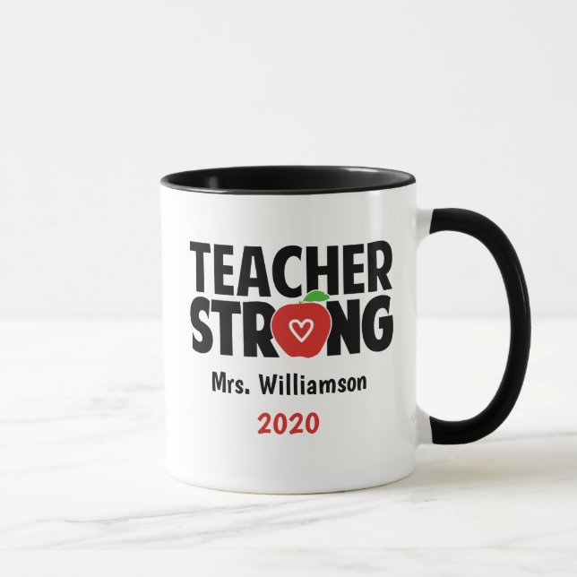 Taza Maestra Personalizada Fuerte Con Año Editable (Derecha)