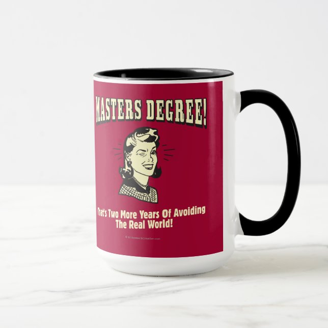 Taza Maestría: Evitando el mundo real (Derecha)
