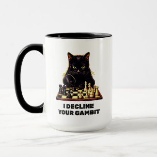 Taza Maestro de Ajedrez Gato Negro