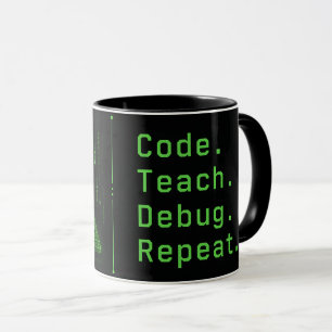 Taza Maestro de Ciencias de la Computación Enseña Depur