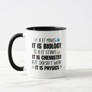 Taza Maestro de Física Ciencias Geek Divertido Estudian