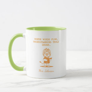 Taza Maestro de inglés donde las palabras fluyen y la c