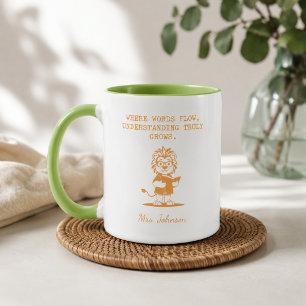 Taza Maestro de inglés donde las palabras fluyen y la c