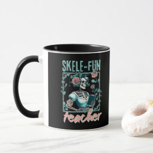 Taza Maestro de Primaria Esqueleto Espeluznante para Ha