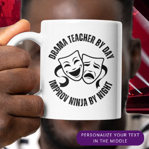 Taza MAESTRO DRAMA divertido por día IMPROV NINJA por n