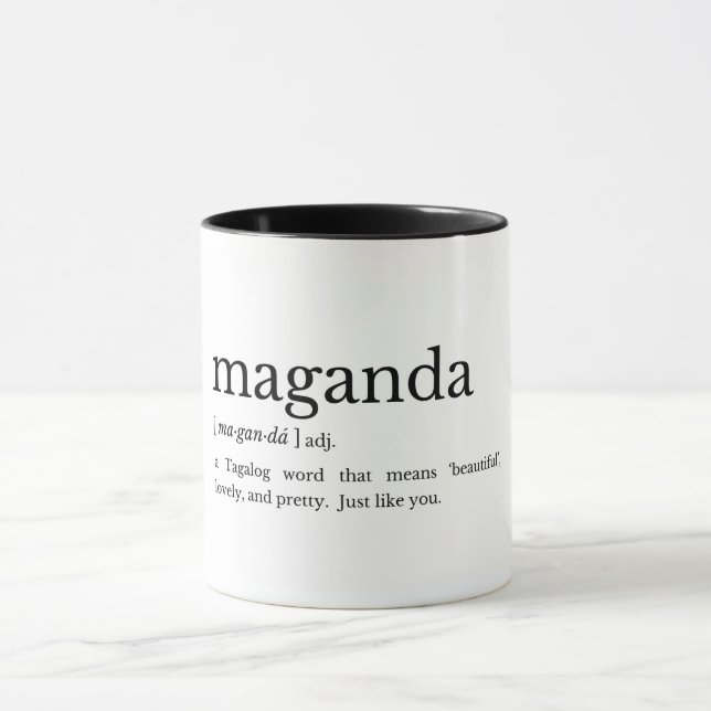 Taza Maganda Filipino Mug Filipina Gigante Filipinas (Centro)