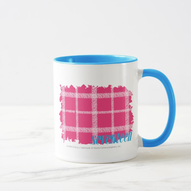 Taza Magenta 4 de la tela escocesa (Derecha)