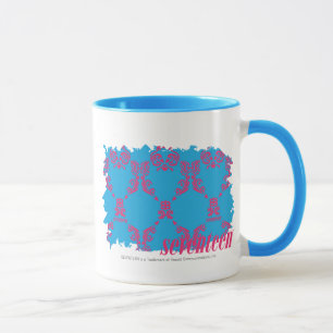 Taza Magenta-Aguamarina 4 del damasco