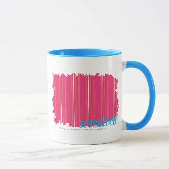 Taza Magenta fina 2 de las rayas (Derecha)