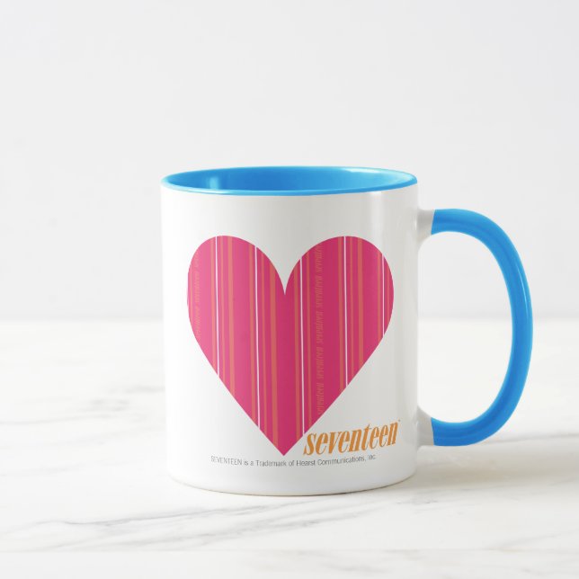Taza Magenta fina 4 de las rayas (Derecha)