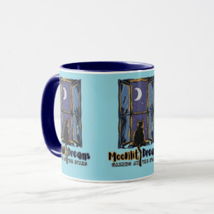 Taza Magia de medianoche: Gato en el cielo lunar